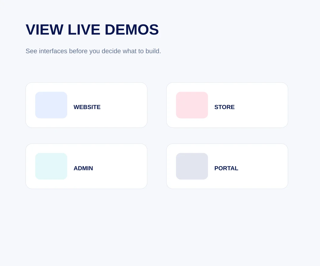 Premium template and software showcase