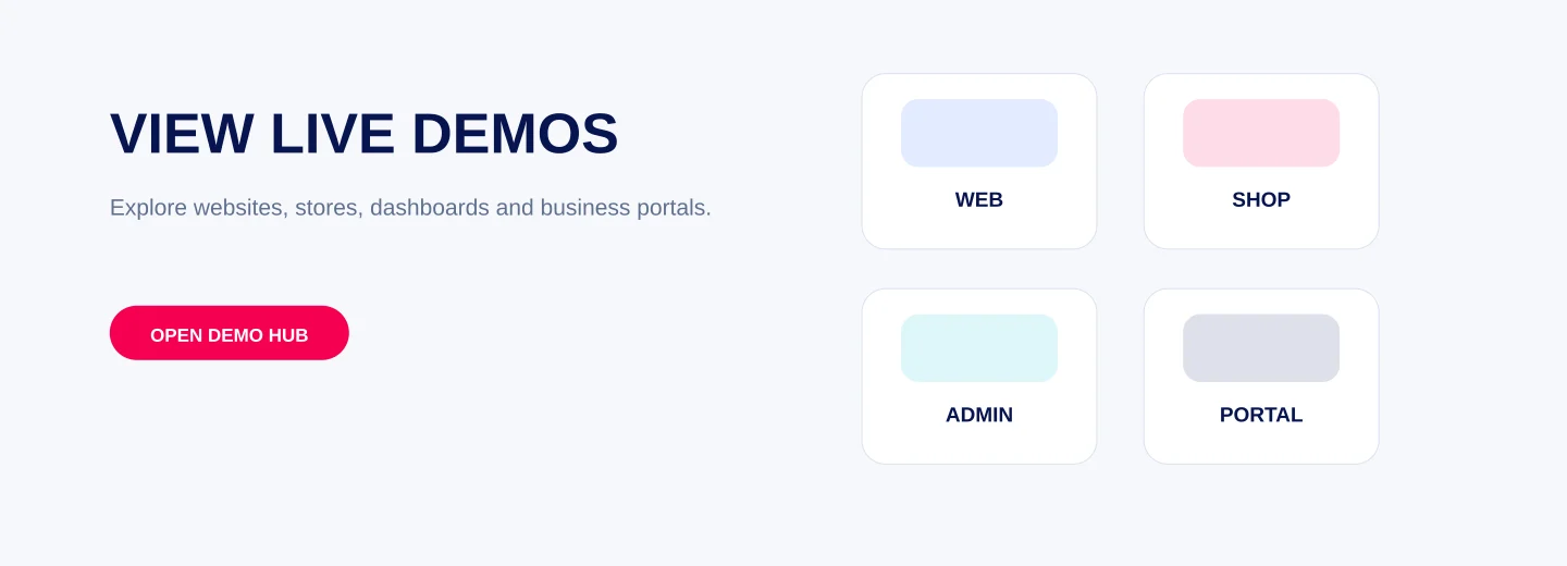 Raanmat Software Hub live demo categories