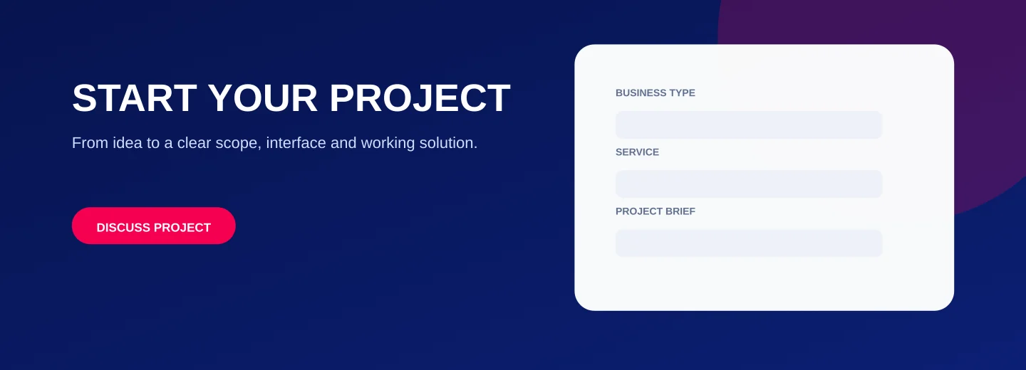 Start your project enquiry visual